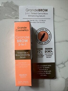 🌸5/$25🌸 Grande Cosmetics grande brow tinted gel + brow enhancing serum